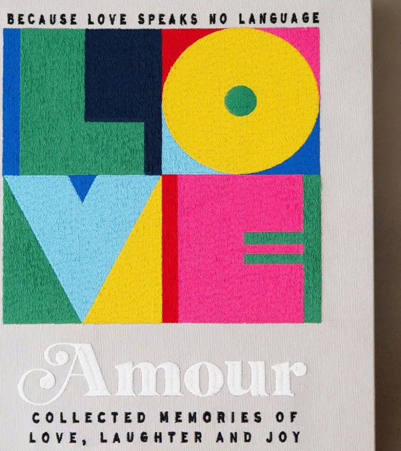 Album photo brodé - Amour