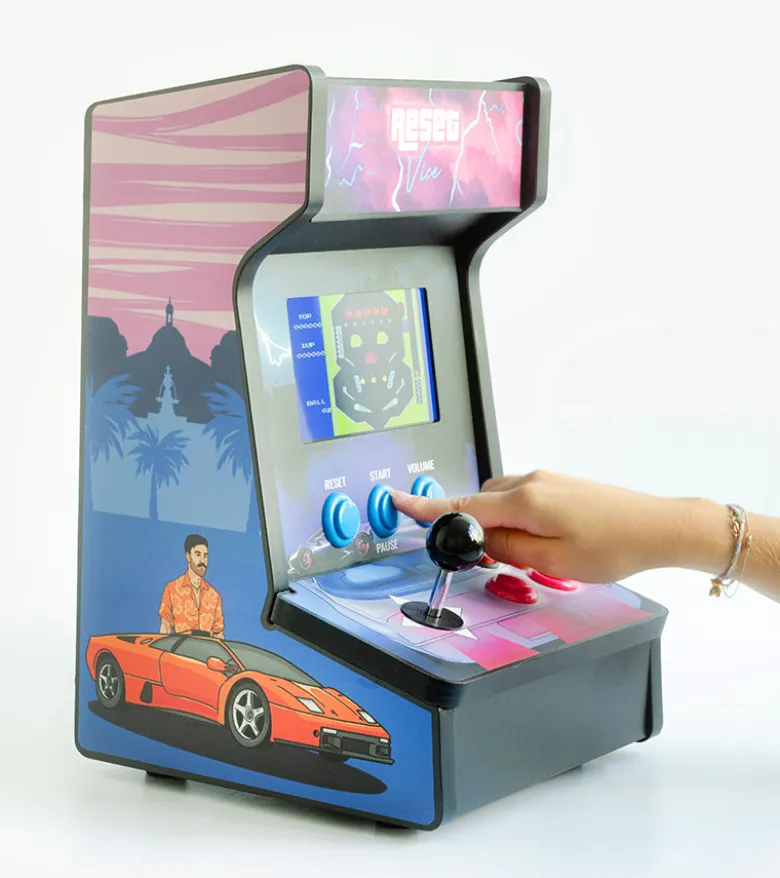 Borne d'arcade rétro en bois 190 jeux (grand modèle)