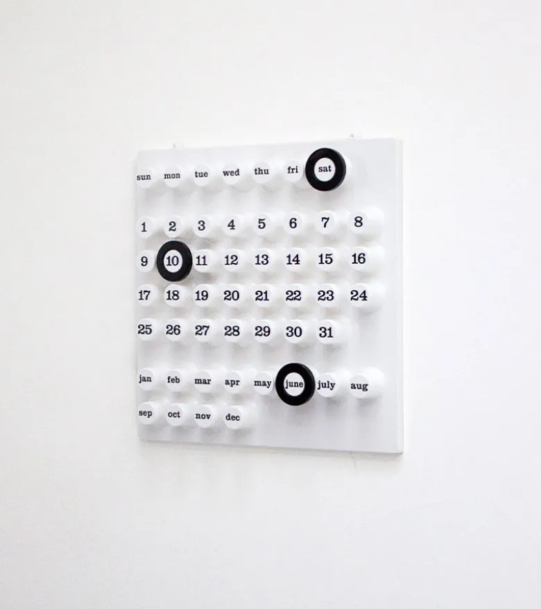 Calendrier perpétuel blanc - Ring a Date