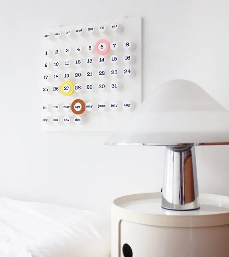 Calendrier perpétuel blanc - Ring a Date