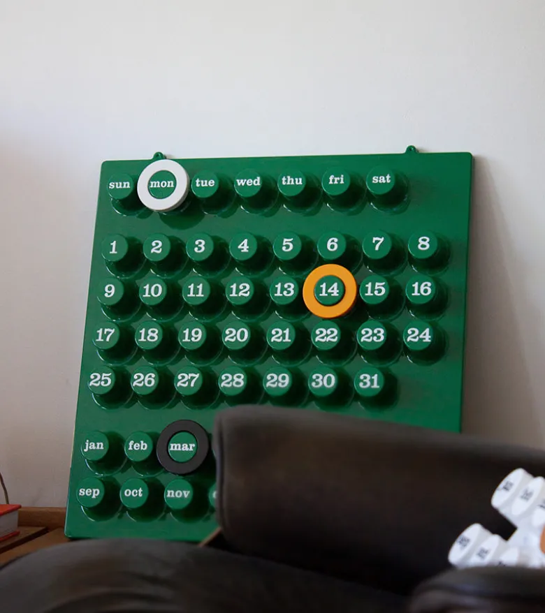 Calendrier perpétuel vert - Ring a Date