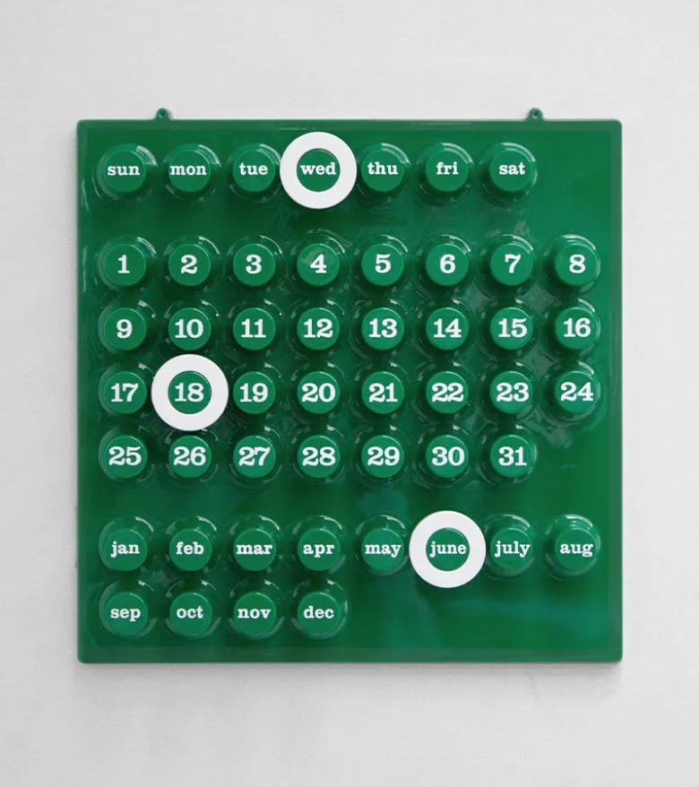 Calendrier perpétuel vert - Ring a Date