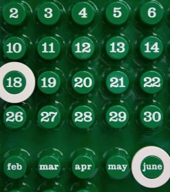 Calendrier perpétuel vert - Ring a Date