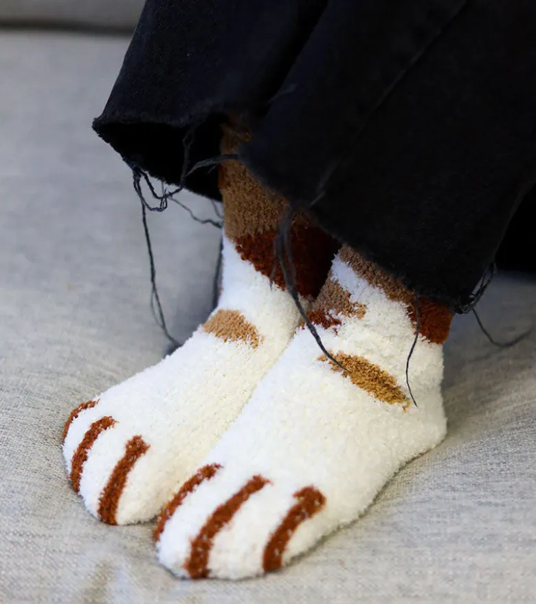 Chaussettes chat en moumoute