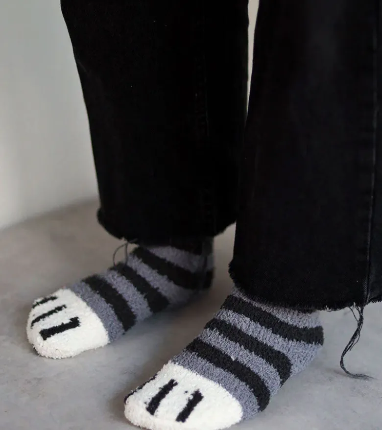 Chaussettes chat en moumoute