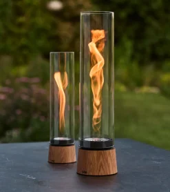 Cheminée de table portable SPIN air - Bois de chêne