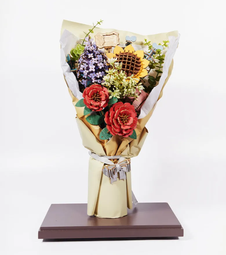 Kit DIY - Bouquet de fleurs en bois