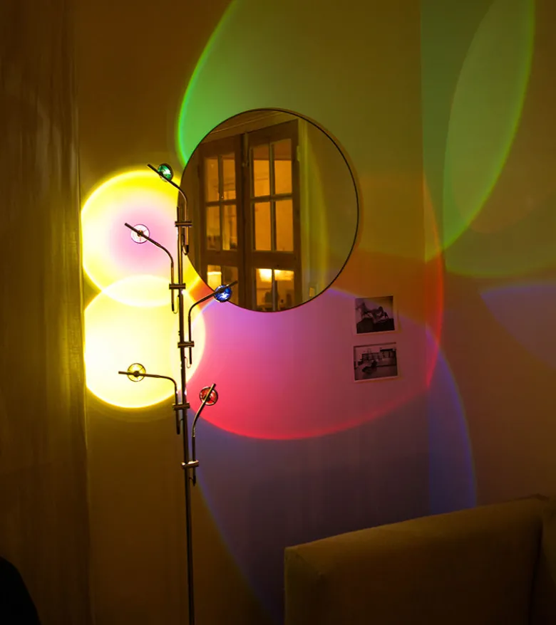 Lampadaire coucher de soleil à 5 spots