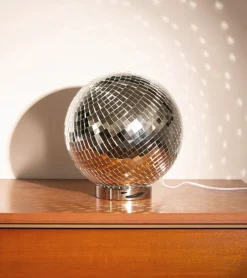 Lampe boule disco à poser