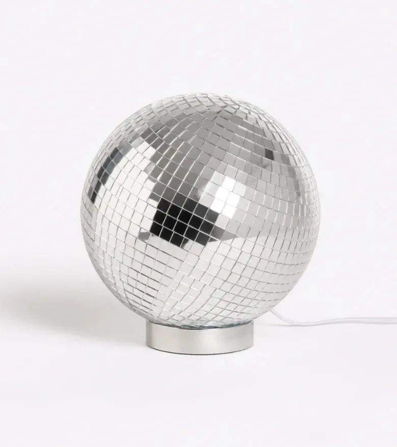 Lampe boule disco à poser