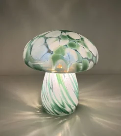 Lampe champignon chips en verre, sans fil