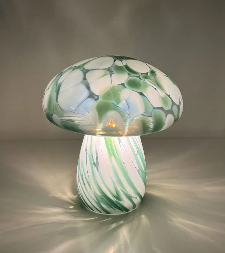 Lampe champignon chips en verre, sans fil
