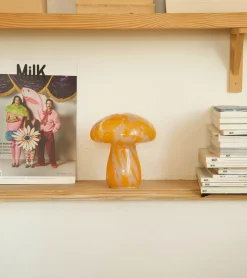 Lampe champignon chips en verre, sans fil
