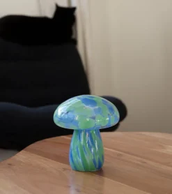 Lampe champignon chips en verre, sans fil