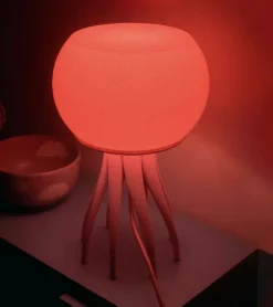Lampe méduse rose