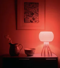 Lampe méduse rose