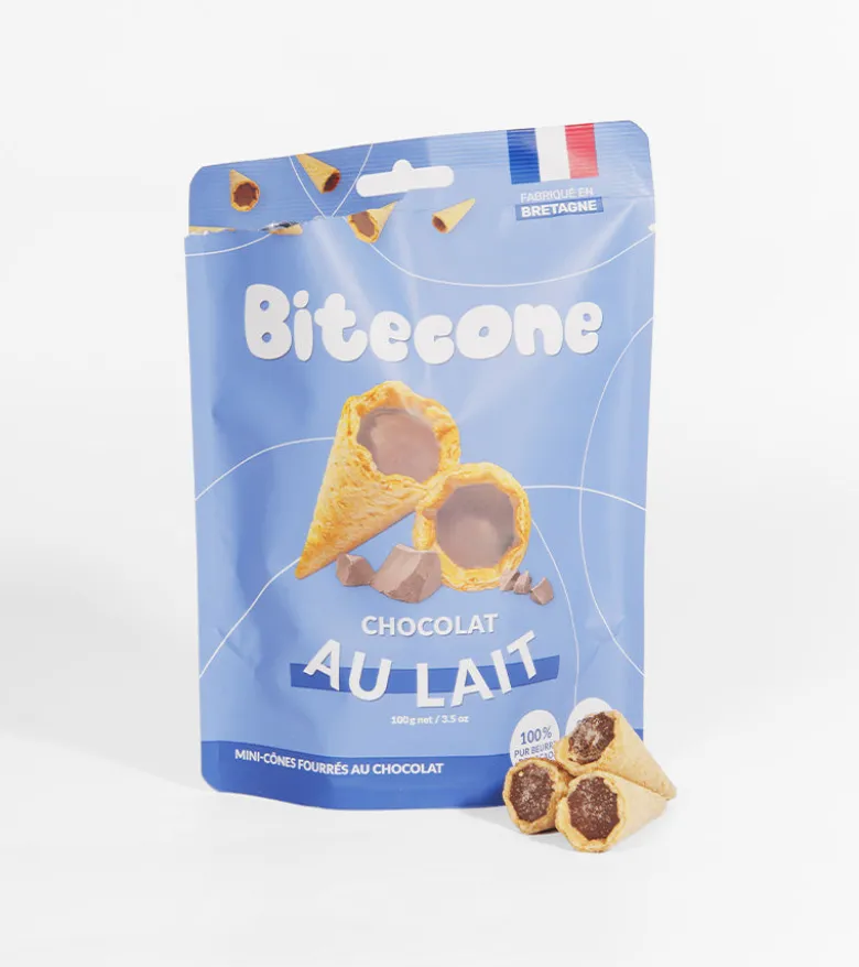 Mini cônes fourrés au chocolat