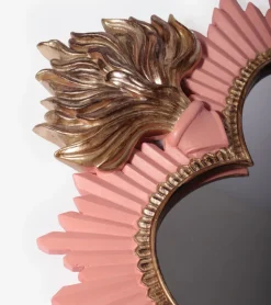 Miroir ex-voto rose