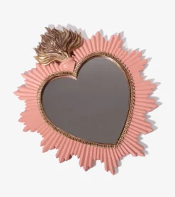 Miroir ex-voto rose