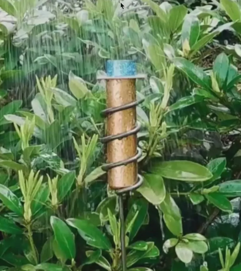 Pluviomètre en cuivre