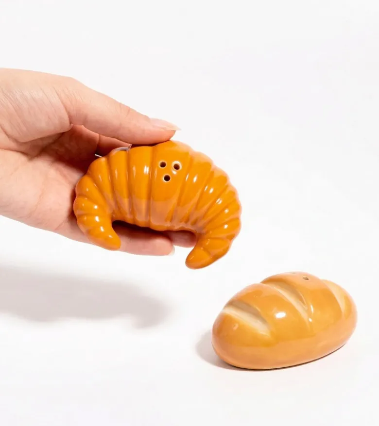 Salière et poivrière baguette et croissant