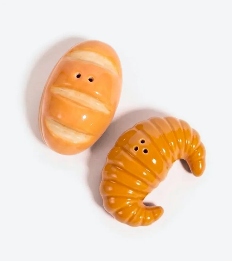 Salière et poivrière baguette et croissant