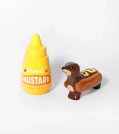 Salière et poivrière hot-dog teckel