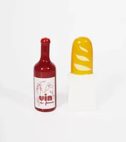 Salière poivrière baguette et vin