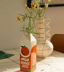 Vase brique de jus d'orange