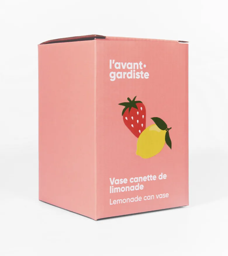 Vase canette strawberry lemonade