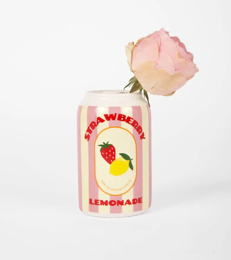 Vase canette strawberry lemonade